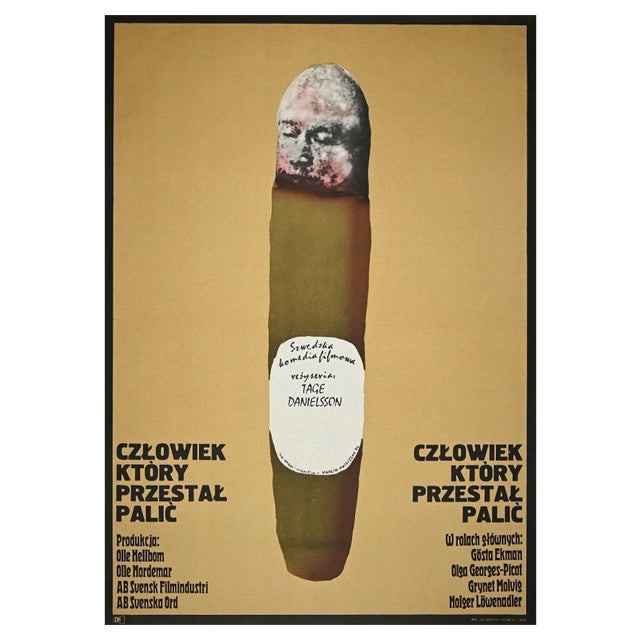 Vintage Tage Danielsson Poster by Marcin Jan Mroszczak, 1974 For Sale