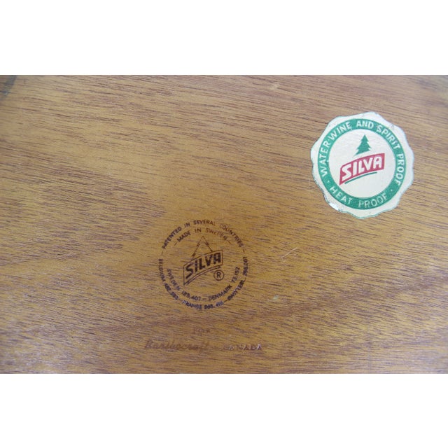 Vintage Bentwood Tray Swedish Molded Teak Wood Serving Small Bar Tray For Sale - Image 9 of 9