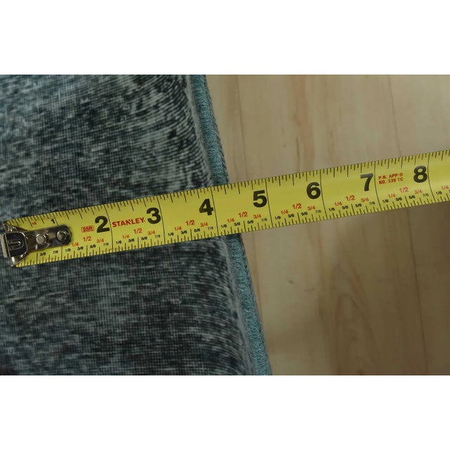 Tabriz Runner 2’3” X 11’8” Blue Wool Vintage Overdyed Hand-Knotted Rug For Sale - Image 9 of 11