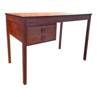 Vintage Modern Danish Teak Desk Compact With Drawers For Sale