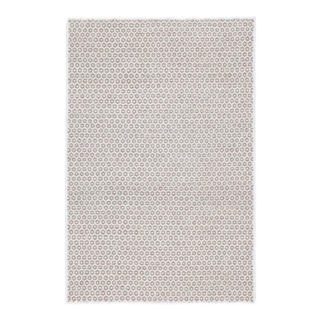 Dash & Albert by Annie Selke Honeycomb Ivory/Grey Woven Wool Rug, 2'6" x 8' For Sale