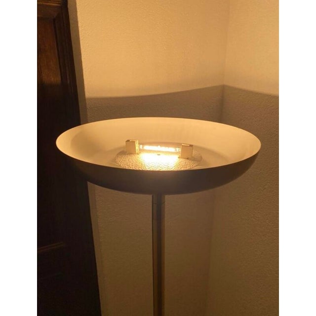 1980s Gold Metal Floor Lamp by Mauro Marzello, 1980s For Sale - Image 5 of 15