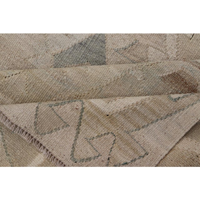 Turkish Vintage Kilim Gallery Rug With Sub-Geometric Design 5'2 X 9'1 For Sale - Image 10 of 11