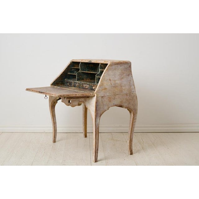 Antique Swedish Rococo Secretary with Drawers For Sale - Image 5 of 12