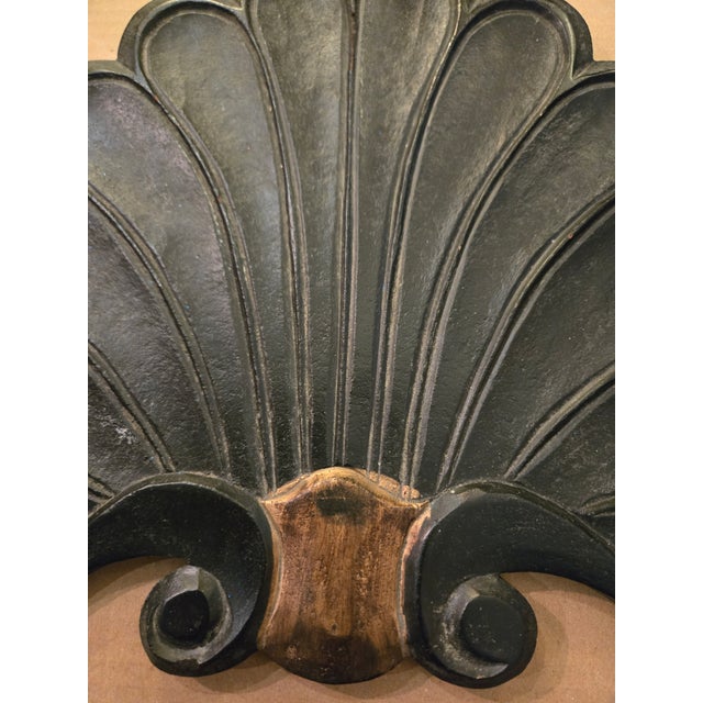 Pair of Vintage House Parts Wood Carved Garden Plaques With Distressed Finish For Sale In Saint Louis - Image 6 of 6