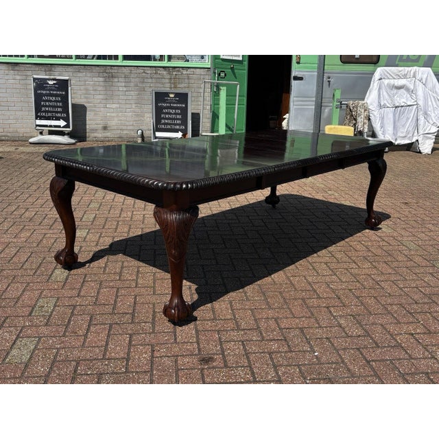 Chippendale Style Edwardian Extendable Dining Table For Sale - Image 5 of 18