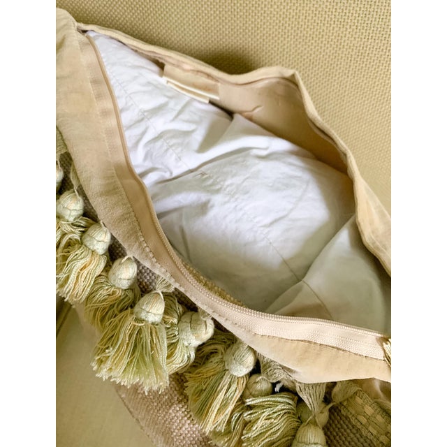 Gray Vintage Aubusson-Style Needlepoint Pillow, French Style For Sale - Image 8 of 11