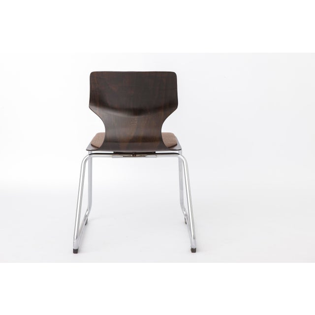 Mid-Century Modern Pagwood Chair with Fabric Seat from Flötotto, 1970s For Sale - Image 4 of 10