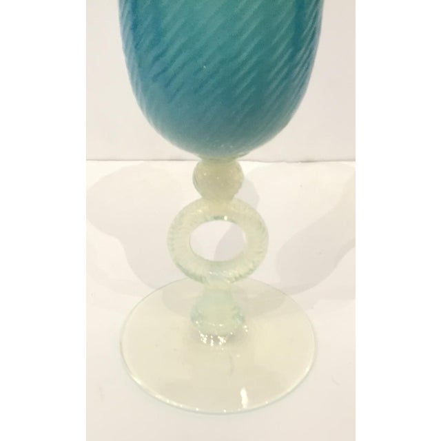 Vintage Glass Floor Vase French Art Glass Large Floor Vase Art