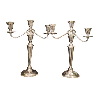 Vintage Sterling Revere Silversmith Candelabras - a Pair For Sale