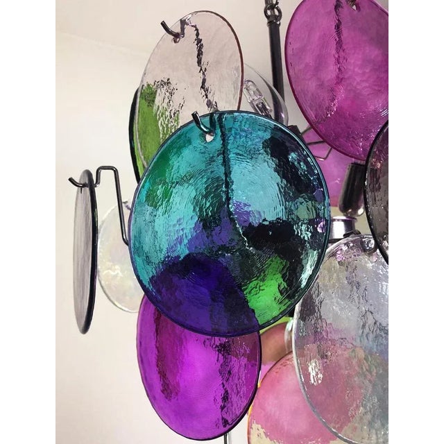 Italian Chandeliers in the style of Vistosi, 1980, Set of 2 For Sale - Image 17 of 18