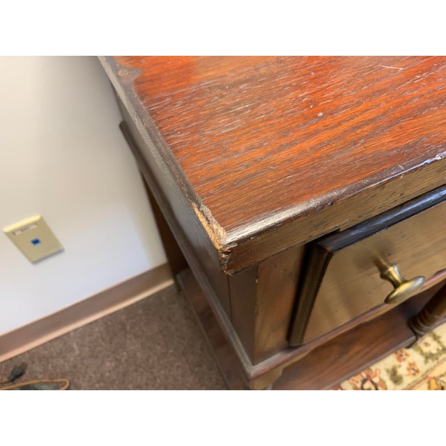 20th Century Stone House Collection Oak Wood Console For Sale - Image 11 of 13
