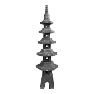 Vintage Lava Stone Garden Pagoda For Sale