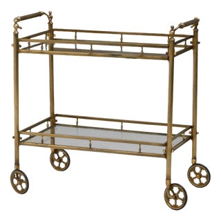 Brass Drinks Trolley, 1930s For Sale