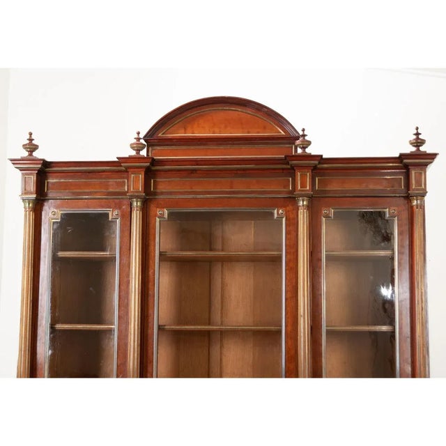19th Century 19th Century French Louis XVI Style Mahogany Bibliotheque For Sale - Image 5 of 12
