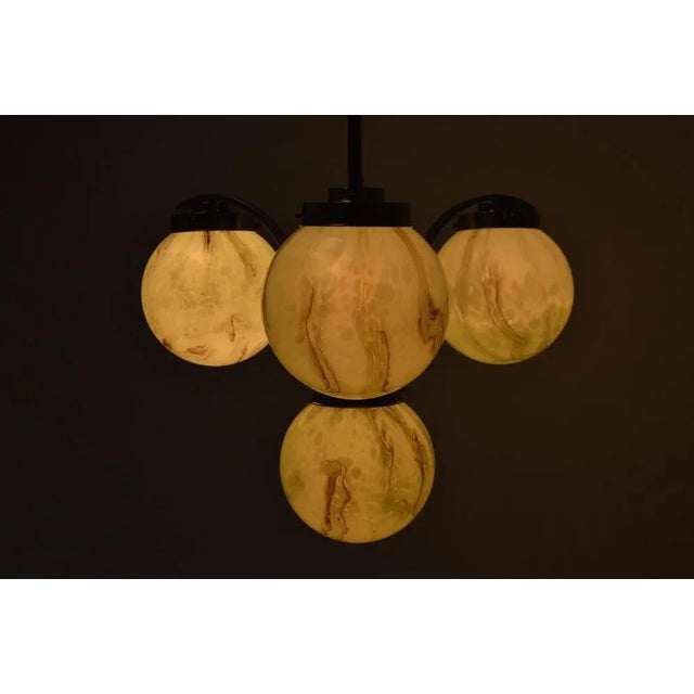 Art Deco Chrome Chandelier, 1930s For Sale - Image 17 of 18