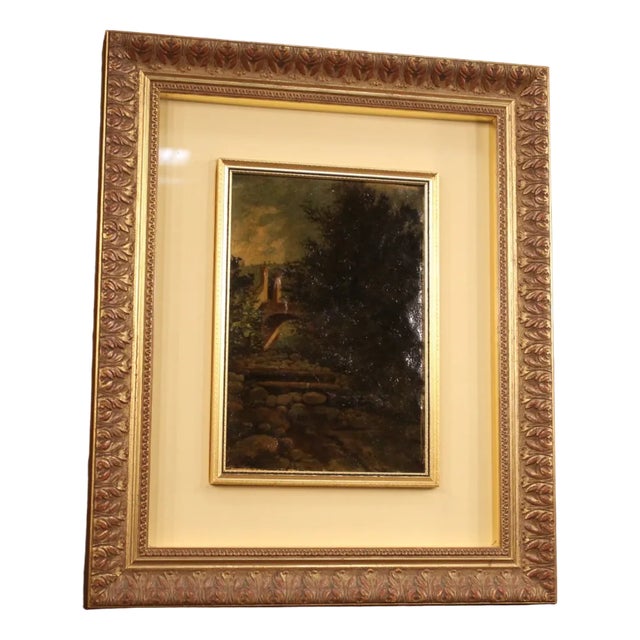 Italian Artist, Landscape, 1970, Oil on Cardboard, Framed For Sale