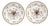 Armorial Porcelain Plates from Edmé Samson & Cie, 1890, Set of 2 For Sale