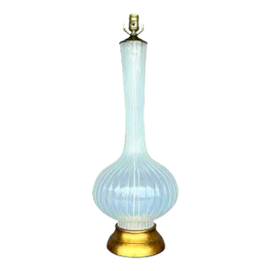 Vintage Regency Glass Lamp After Murano