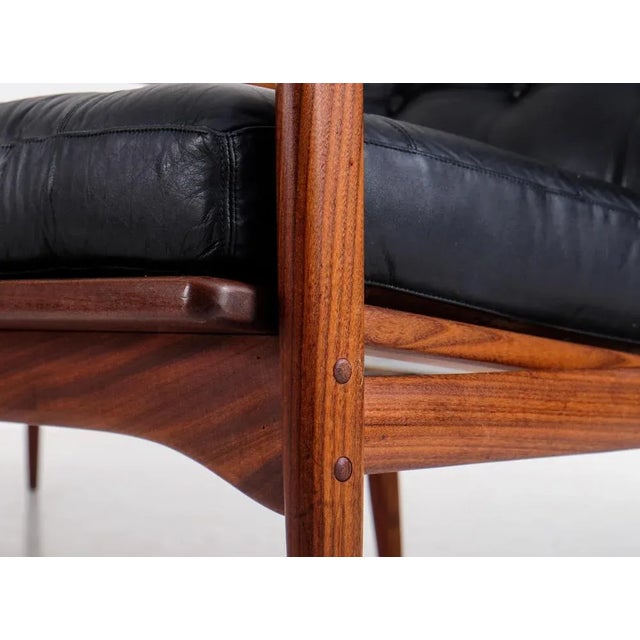 Black Set of Easy Chairs Model Candidate by Ib Kofod-Larsen, 1960s For Sale - Image 8 of 12