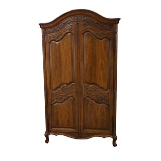Vintage Louis XV Style Armoire Cabinet by White For Sale