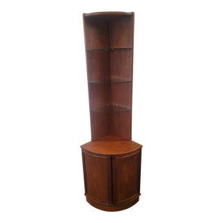 1960 Mid-Century Danish Modern Teak Corner Cabinet For Sale