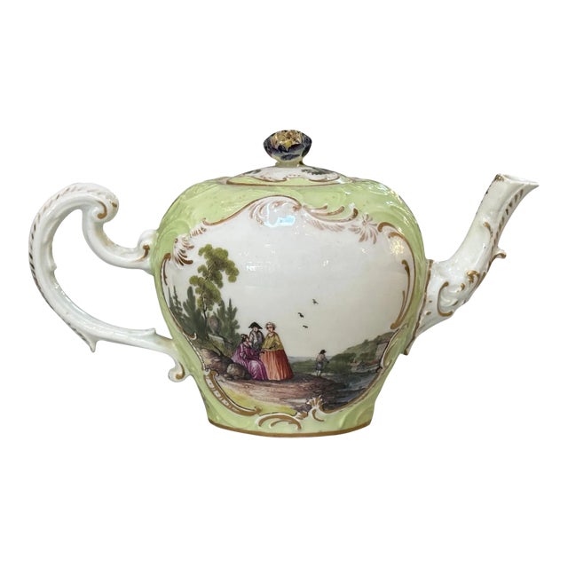 18th Century German Decorated Meissen Teapot Chairish