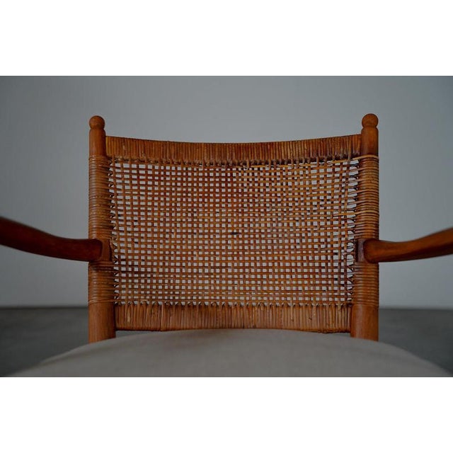 Lounge Chairs with Rattan Backrest, France, 1950s, Set of 2 For Sale - Image 5 of 18