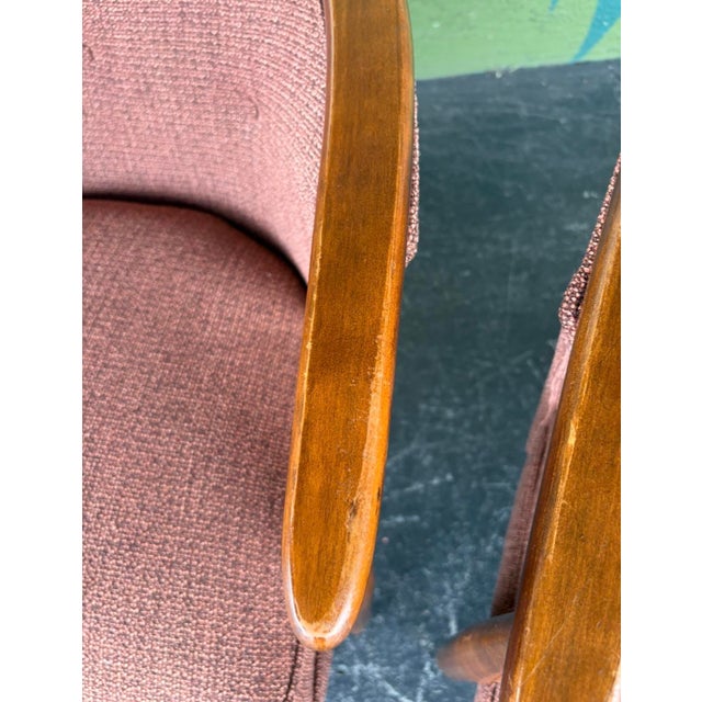 Mid 20th Century Reupholstered Mid Century Barrel Chair Pair For Sale - Image 5 of 13
