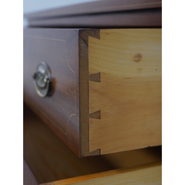 Bench Made Federal Style Mahogany Inlaid Chest For Sale - Image 4 of 16