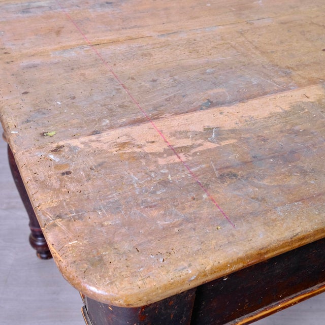 Antique Rustic Wooden Table, Italy, Late 19th Century For Sale - Image 6 of 18