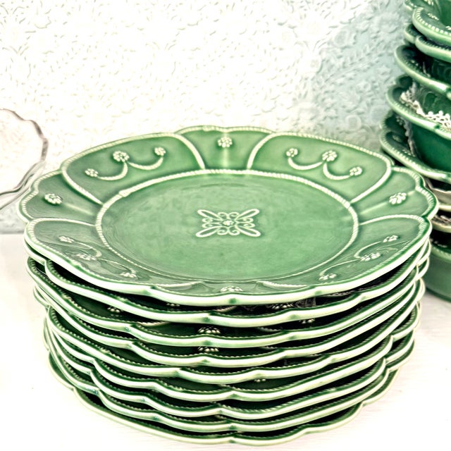 French Country Juliska Jardins Du Monde Salad Plate in Basil For Sale - Image 3 of 3