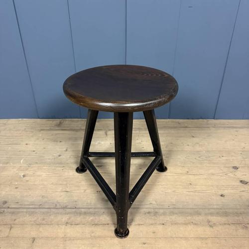 Black, unmarked industrial work stool by Rowac/Bemefa from the late 1940s. "ROWAC" was founded in 1888 by Robert Wagner as...