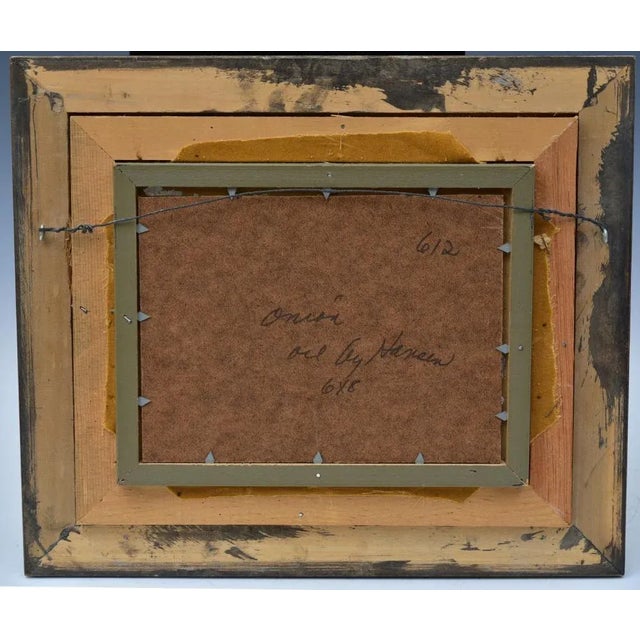 Realism 1970s Josef Hansen Silhavy 20th Century Still Life of an Onion, 6"x8" Oil on Masonite For Sale - Image 3 of 3