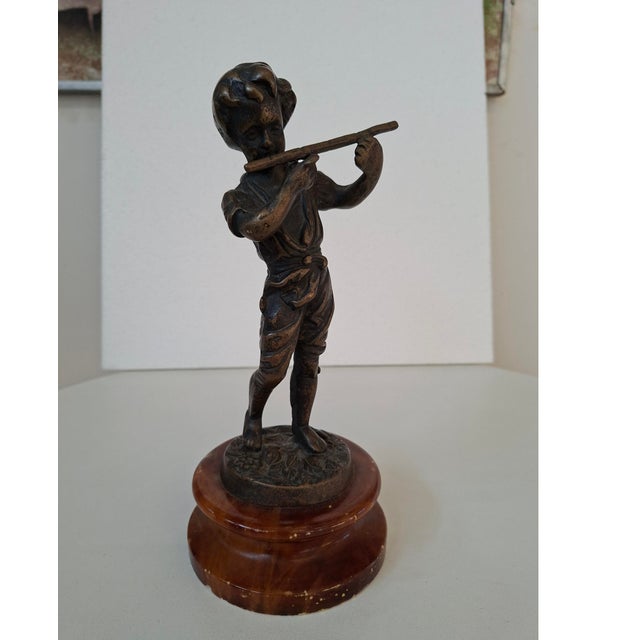 The Young Pied Piper, 1900, Bronze For Sale - Image 3 of 10