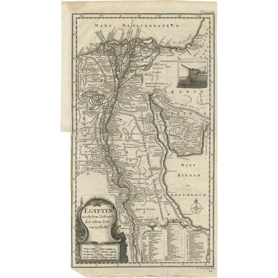 Antique Map of Egypt and the Nile River For Sale - Image 6 of 6