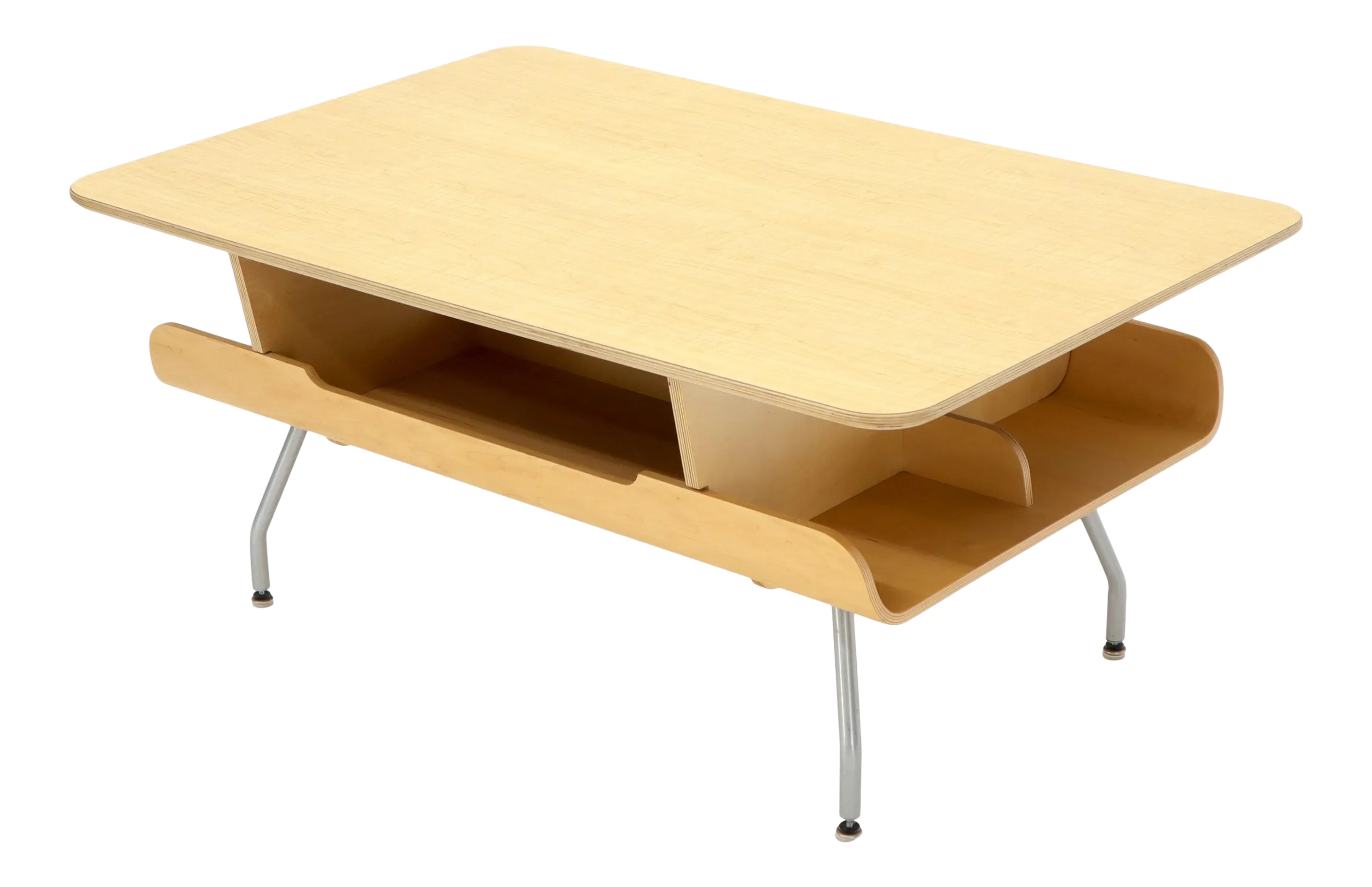 Herman Miller Molded Plywood Magazine Rack Coffee Table | Chairish