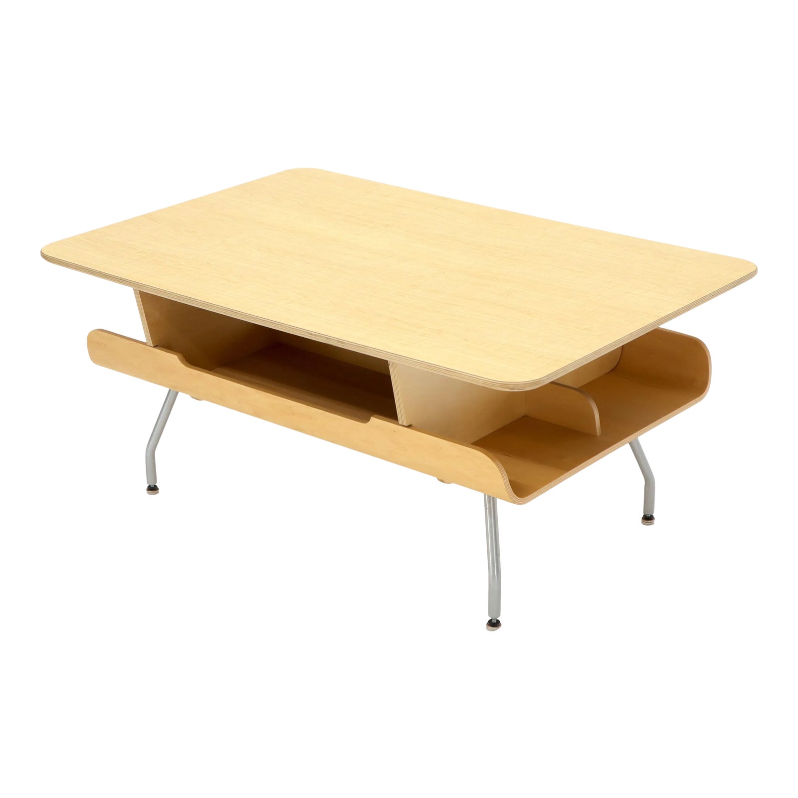 Herman Miller Molded Plywood Magazine Rack Coffee Table | Chairish