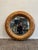1960s Vintage Hand-Carved Giltwood Round Mirror With Floral Relief For Sale - Image 9 of 10