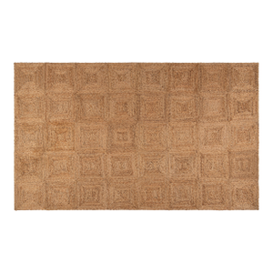 Part & Parcel Goods Jute Sample Block Rug, 6"x6", Natural
