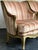 Vintage French Giltwood Striped Devore Bergère Chairs - A Pair For Sale - Image 16 of 18