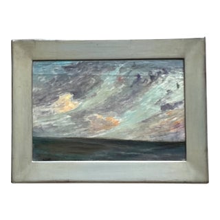 Vintage Framed Seascape Oil Painting For Sale