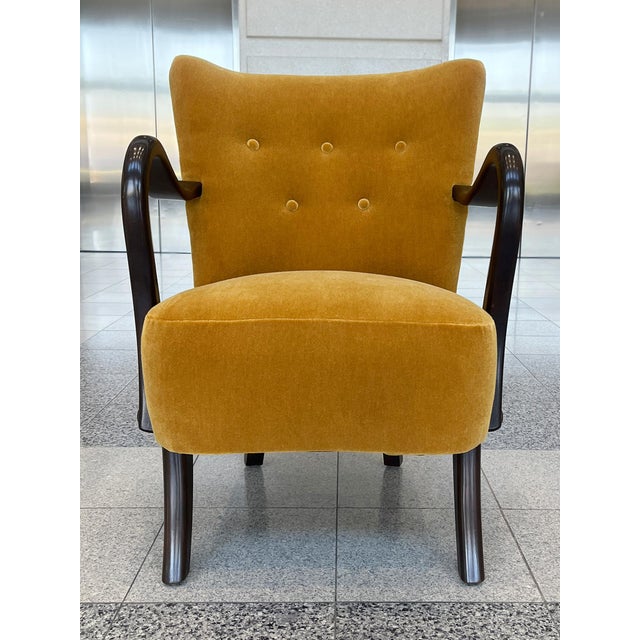 Originally designed in the 1940s by Alfred Christensen for Slagelse Møbelværk, this Danish Modern lounge chair has been...
