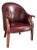 Antique Burgundy Leather Tub Chair For Sale
