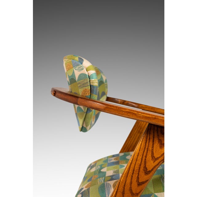 Rare Mid-Century Modern Low Profile 916-Cc Captains Chair in Oak Attributed to Adrian Pearsall for Craft Associates, Usa, C. 1960's For Sale - Image 17 of 18