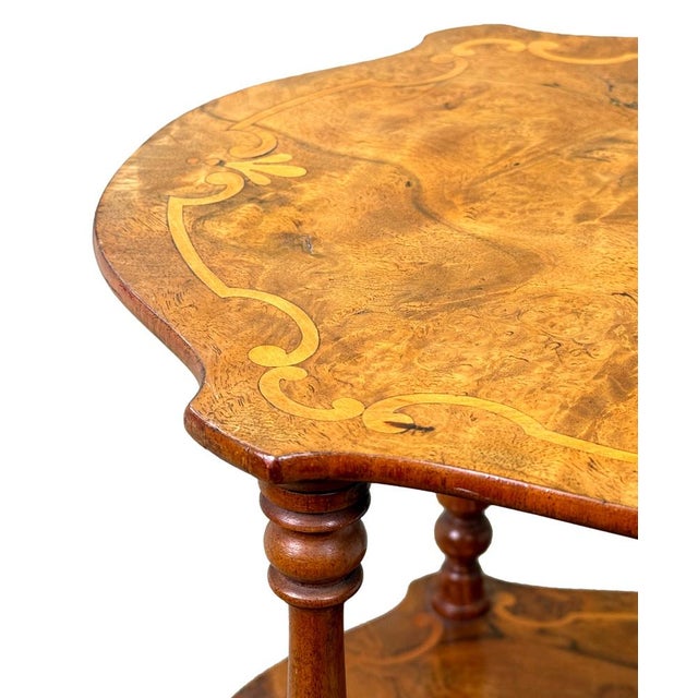 Small Antique Burr Walnut Étagère, 1860 For Sale - Image 6 of 15