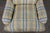 Vintage Swaim Yellow & Blue Plaid Down Filled Library Club Skirted Arm Chair For Sale - Image 12 of 18