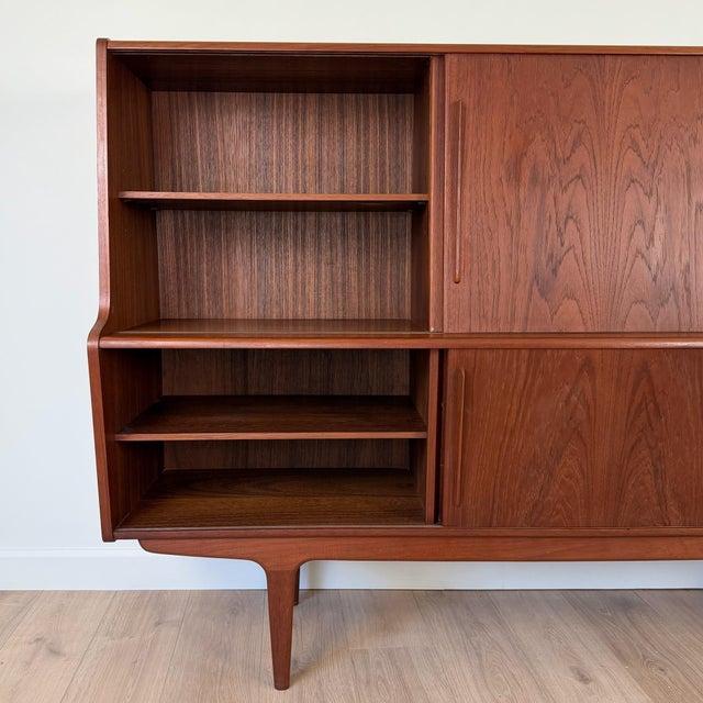 Brown 1960s Henning Jorgensen Style Teak Danish Modern Highboard For Sale - Image 8 of 12
