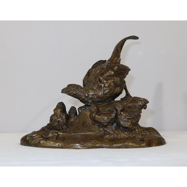 Vilavan, Pheasant and Her Young, Early 20th Century, Bronze For Sale - Image 18 of 18