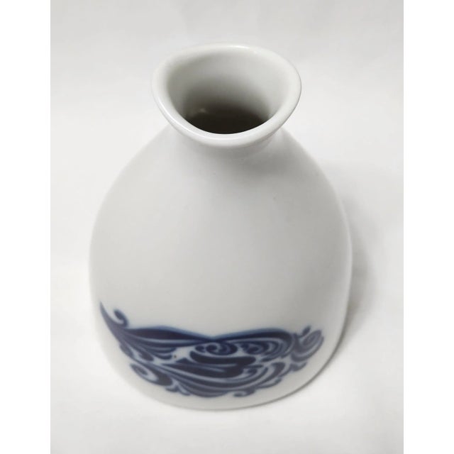 Stunning Vintage Porsgrund Norwegian Vase - originally created as a peanut or nut shaker. Milky white ceramic with...